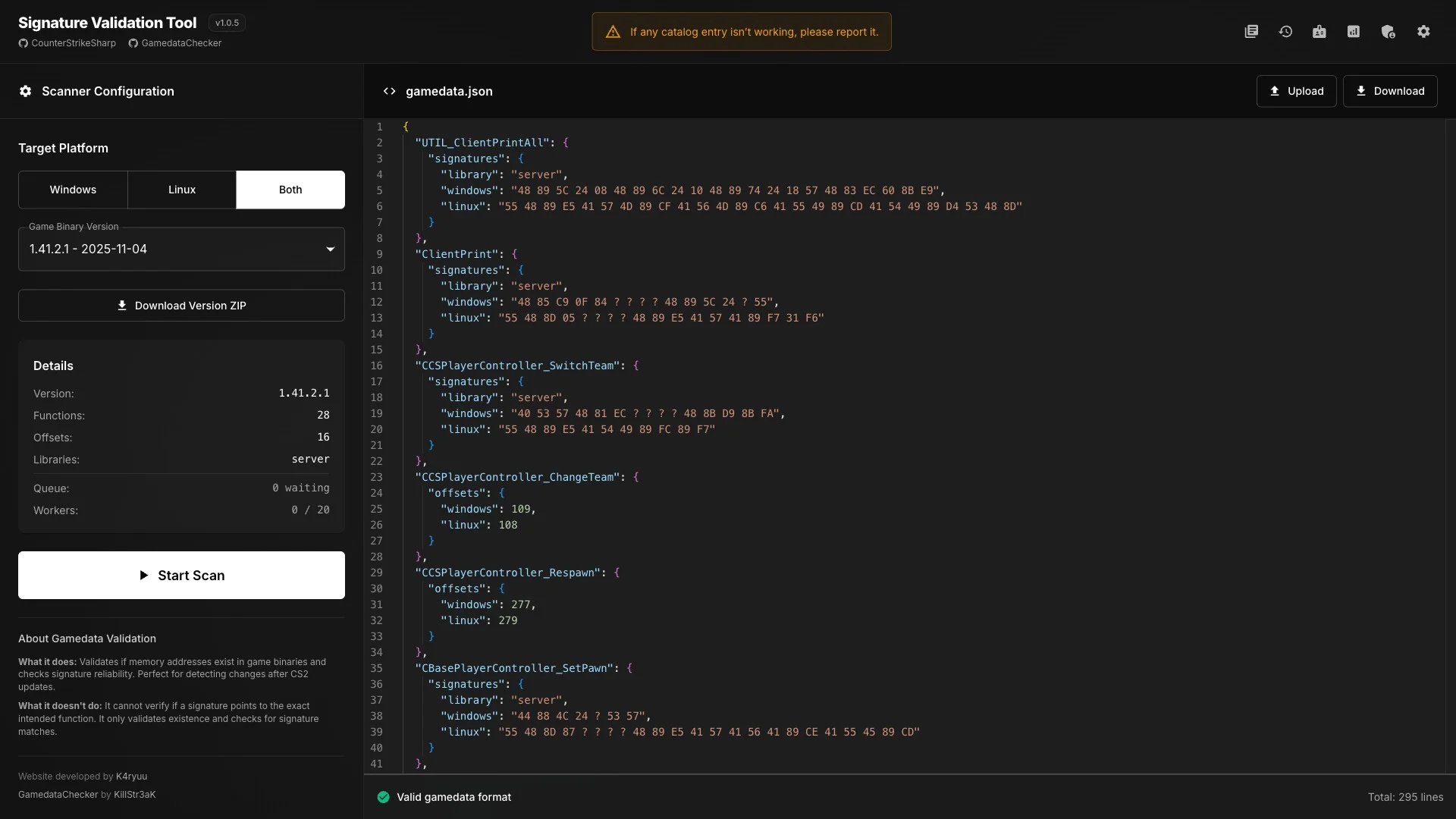 GameData Checker screenshot
